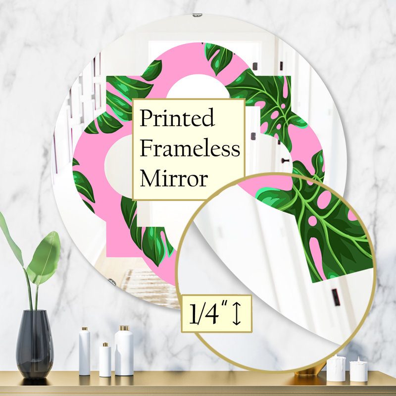 Miroir mural sans cadre Palm Leaves III, 31,5 po x 31,5 po