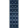 Glam Navy Blue Silver Area Rug