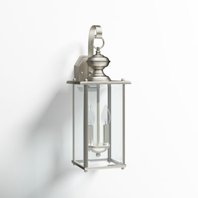 Tiernan 2 Light Outdoor Aluminum Wall Light