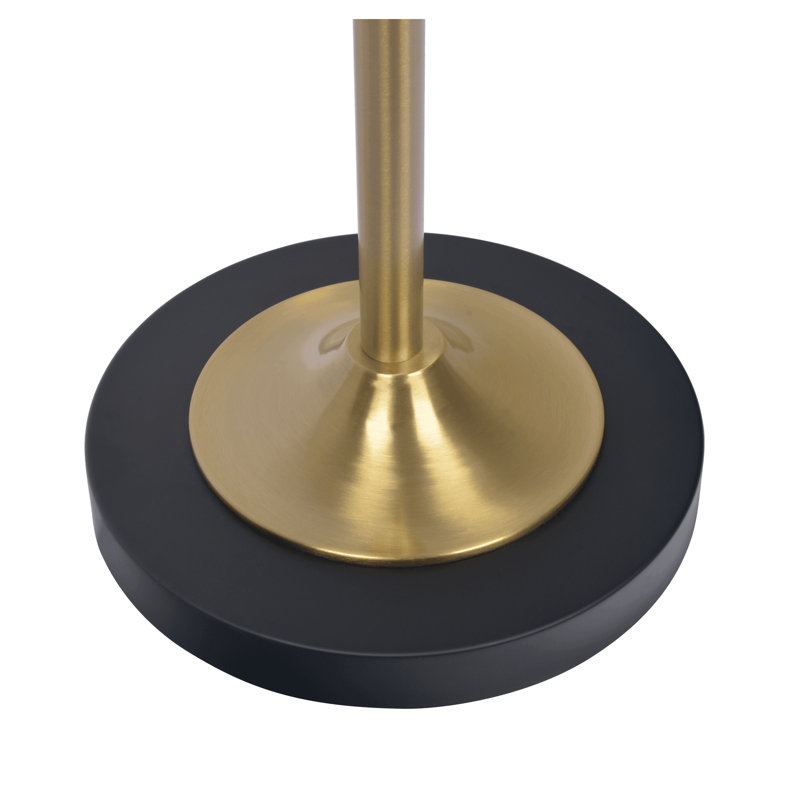 Lampe sur pied moderne en laiton doré avec interrupteur à 4 voies Axis - Éclairage réglable à deux points pour le salon et la chambre à coucher, base en métal