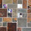 12" x 12" Slate/Glass Mosaic Wall & Floor Tile