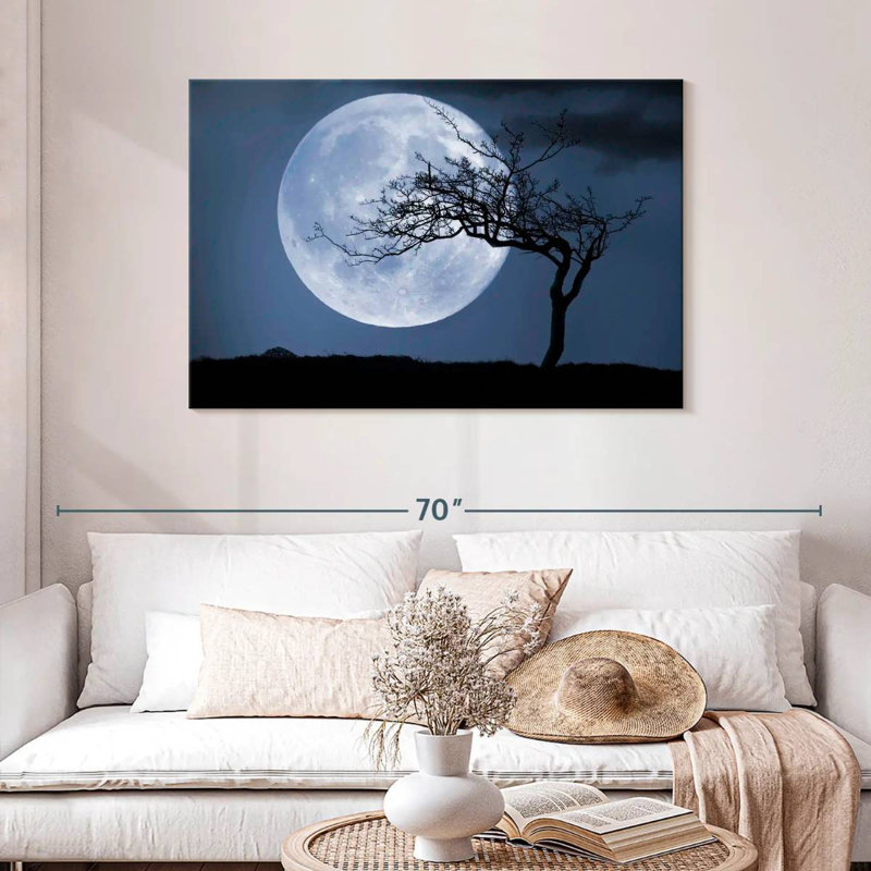 Oberle Moon And Tree, 30" H x 45" W