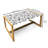 Alphabet Coffee Table, Monochrome Style Pattern Of Scattered Letters On A Plain Background, Acrylic Glass Center Table With Wooden Frame For Offices Dorms Charcoal Grey And White-1094426809