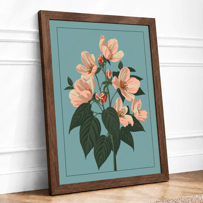 Study Botanical - Framed Print, A2 - 59.4 x 42.0 cm, Walnut