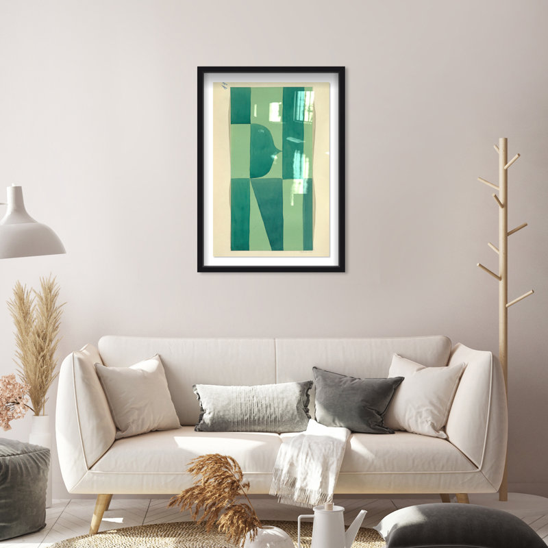 «Erickson Green Abstract» par Joss & Main - reproduction, H 31 po x l 21 po, Noir