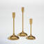 Brushed Gold Mod Taper Holder- Set Of 3