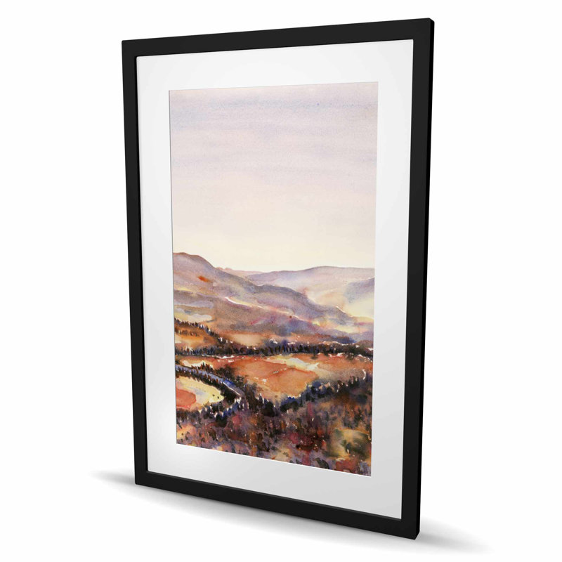 «Canadian Forest - Orange», reproduction encadrée avec passe-partout