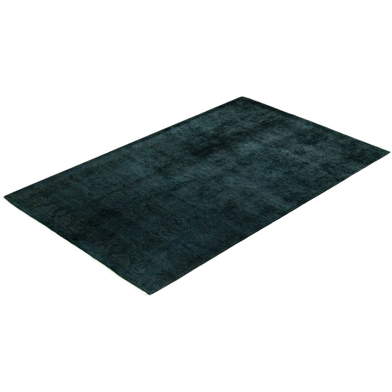 Overdyed One-of-a-Kind 3' 3" X 5' 3" Hand Knotted Area Rug