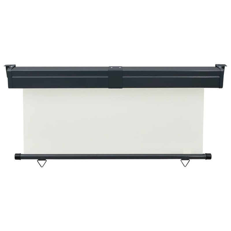 Retractable Side Awning Roll up Window Shade Folding Privacy Screen, Cream, 98.4" H x 66.9" W