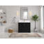 Meuble-lavabo simple autoportant de 42 po avec plateau en quartz Alys