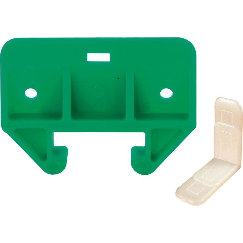 Ensemble de rail de guidage pour tiroir Prime-Line, 1-1 / 8 po, plastique, vert