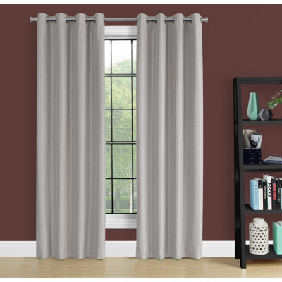 Curtain Panel, 2pcs Set, Grommet, Living Room, Bedroom, Kitchen