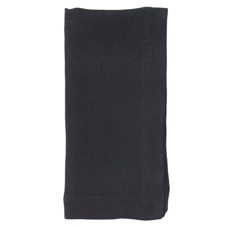 Riviera Linen Square Napkin, Black