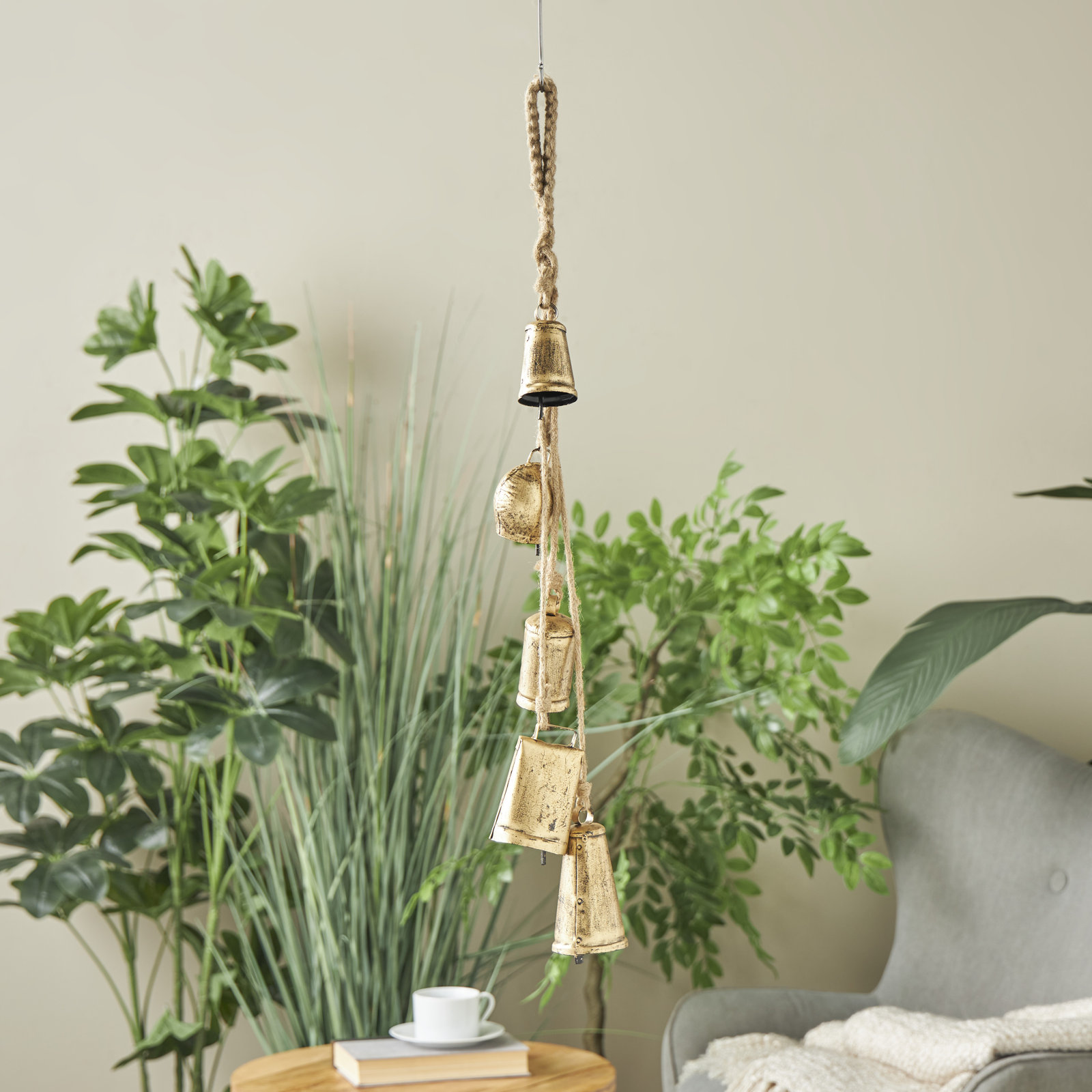 Kristen Handmade Sculpture, 34" H x 5" W x 4" D, Bright Gold