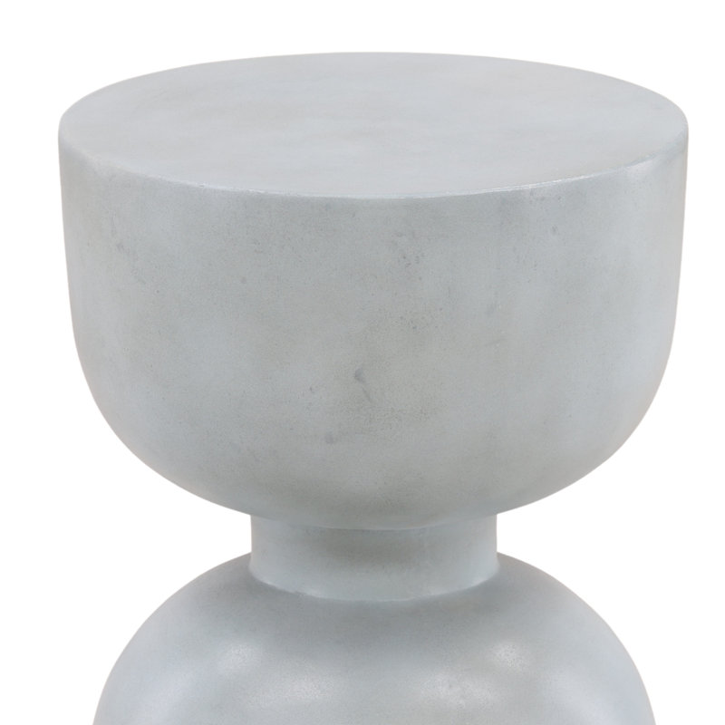 Rian Concrete Outdoor Side Table, Pastel Blue