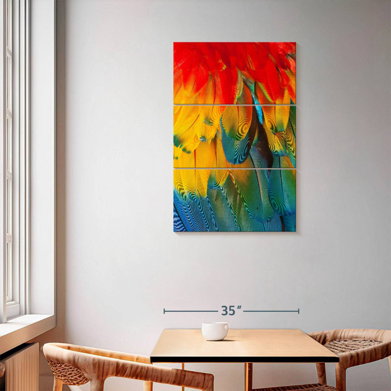Brampt Macaw Feathers, 57" H x 36" W