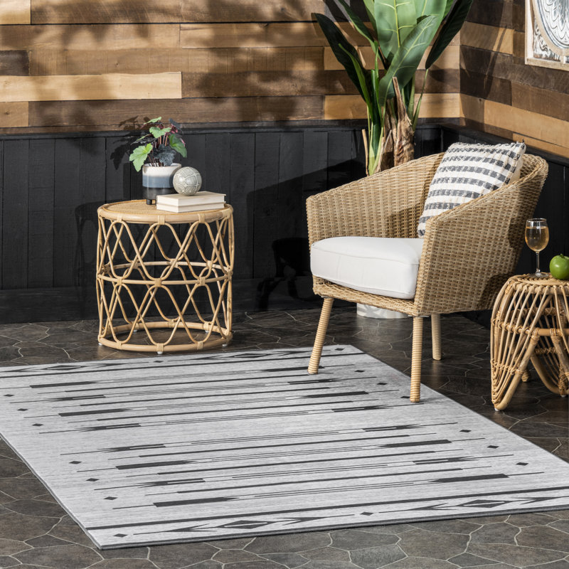 Tapis intérieur / extérieur Katia Southwestern, Rectangle 5 pi x 8 pi