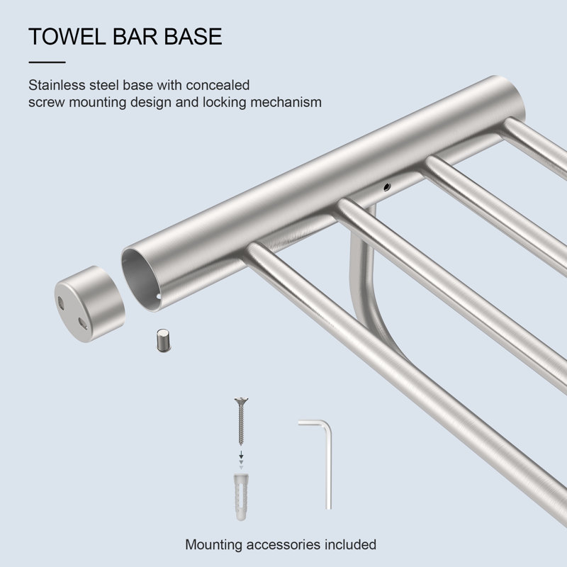 Jive Brushed Nickel 4 pieces Decorative Bathroom Hardware sets, Brushed Nickel