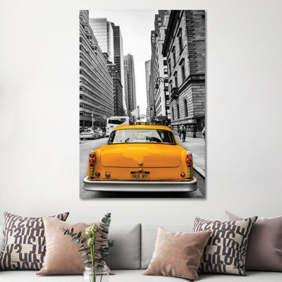 Cab In NYC by Anders Jorulf - Wrapped Canvas Print