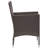 Dining Set Brown Poly Rattan 3 Piece Ergonomic Dining Set-231854456