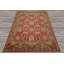 Wool Oriental Area Rug in Raspberry/Sage/Peach/Moss