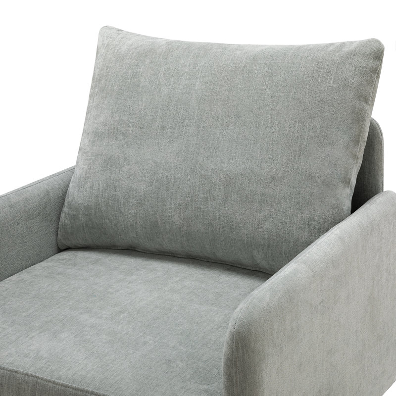 Fauteuil en polyester l 27,3 po Werner, Polyester sauge