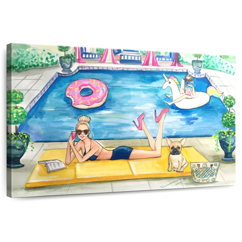 Gillard Summer Pool Party, 26" H x 39" W