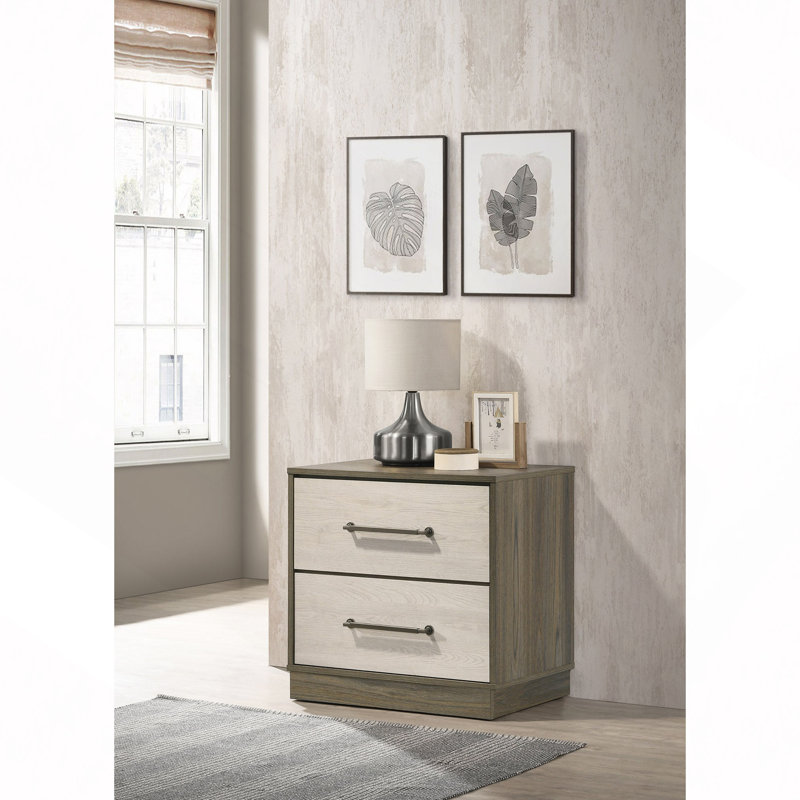 Table de chevet 2 tiroirs Edmondson