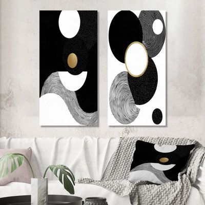Balance Of Dark Force Harmony I - Abstract Canvas Prints 2 Pieces Collection