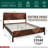 Bifrost 100% Solid Acacia Wood Platform Bed With Tall Headboard And Footboard, Mid-Century Art Deco Design, No Box Spring Needed, Sturdy Slat Support, Scratch & Water-Resistant-2023548150-2023548152