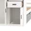 Lit plateforme simple avec lit gigogne intégré, bibliothèque et garde-robe mobile, blanc - bibliothèque de solution compacte, lit gigogne polyvalent-794675906
