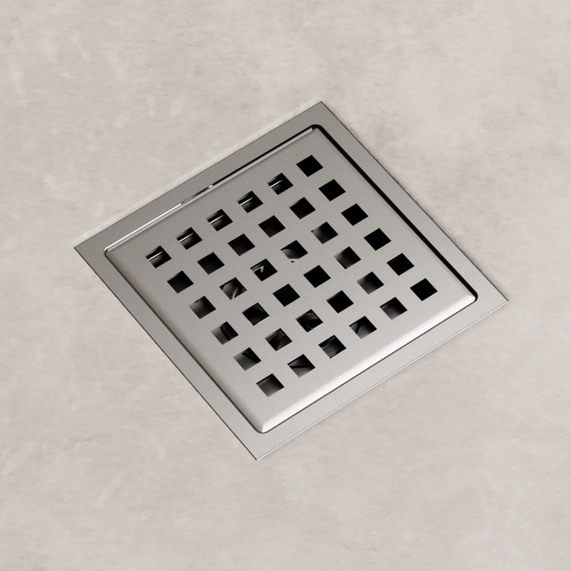 Drain de douche carré VIGO Elan, Nickel brossé