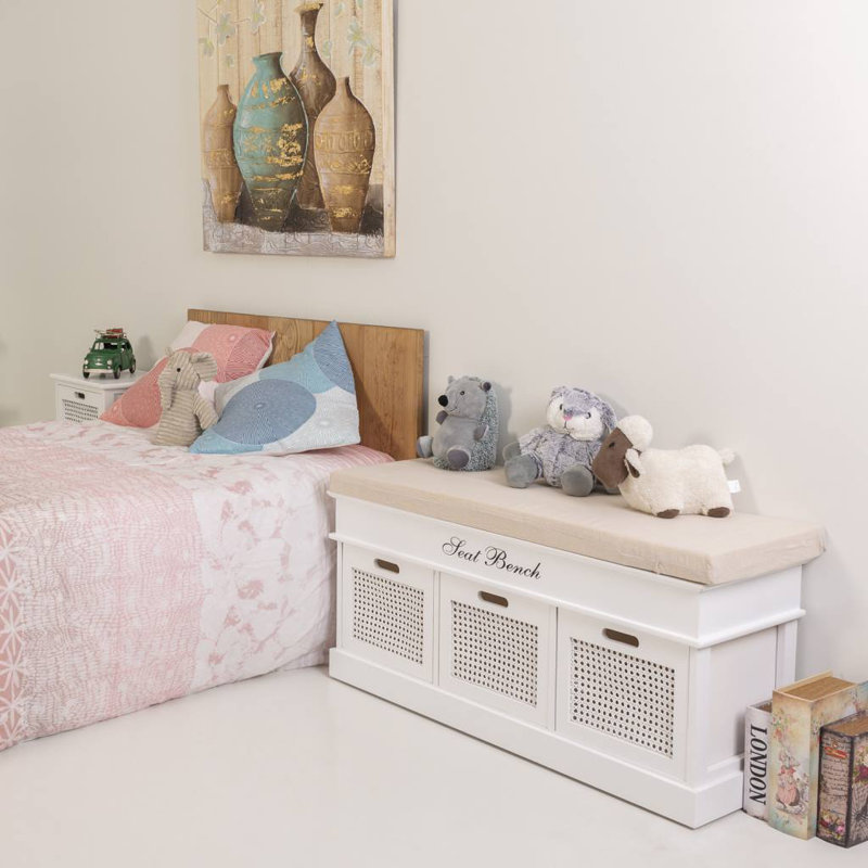 Randi Storage Bench, White/Beige