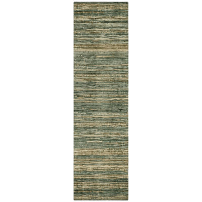 Machine Washable Indoor/Outdoor Xhevrie Fern Rug