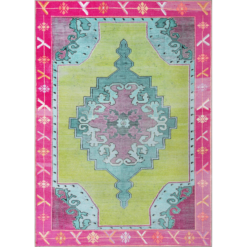Oppie Performance Chenille Oriental Indoor Rug, Rectangle 7'6" x 10'6"