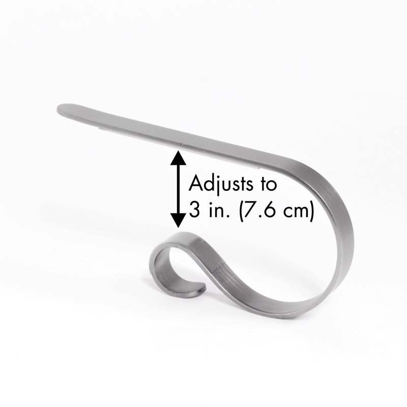 Mantleclip Stocking Holder, Real Galvanized