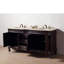 Meuble-lavabo double autoportant de 72 po avec plateau en marbre Shamikka