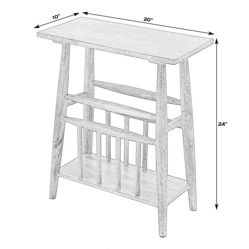 Bowen Solid Wood Magazine Table, Natural