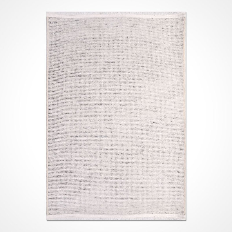Tapis beige moderne lavable à la machine, Rectangle 2 pi 8 po x 5 pi
