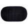 Tapis tressé en chenille de polyester Mariela - noir