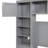 Ethil 4 Drawers Bookcase Platform Bed-1035593825-1047717054