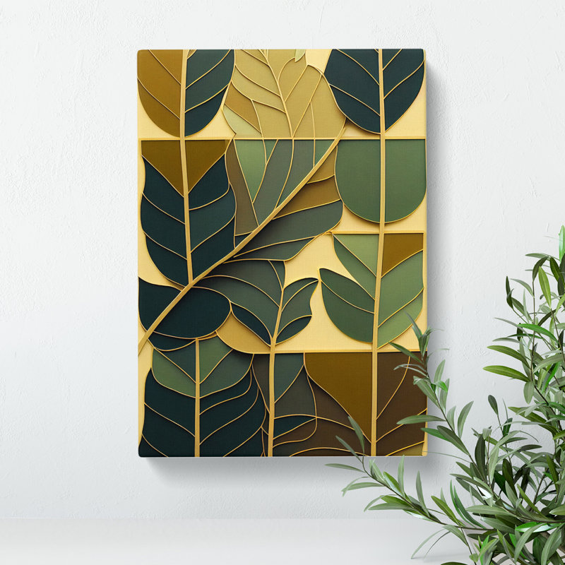 Leaves Art - Wrapped Canvas Print, 50cm H x 35cm W x 3cm D