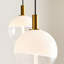 Sean Lavin Torian Dining Room Chandelier With Milk Clear Glass Mix Shade-1282357818-1282357817-1282357808