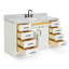 Ensemble de meuble-lavabo simple en bois massif avec plateau en marbre de 1,5 po Tidworth-779340979-746393927