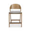 Upholstered Counter Stool with Solid Wood Frame-342945162