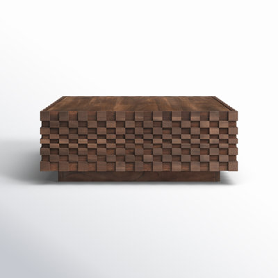 Givens 42" Carved Wood Storage Coffee Table