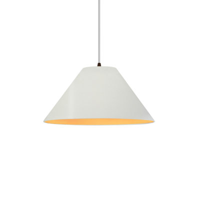 Radiance - luminaire suspendu 1 lumière Avola - blanc mat avec intérieur champagne doré - noir mat - l 11 po x H 5,5 po - ampoule remplaçable - cordon blanc