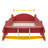 Race Car-Shaped Platform Bed With Wheels-264684158