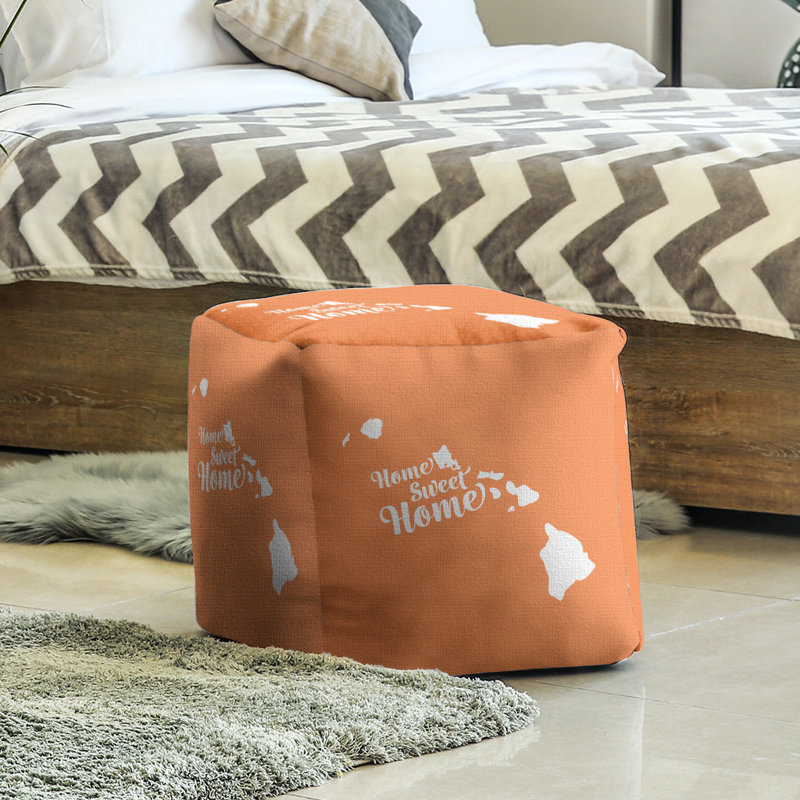 Repose-pieds à cubes honolulu the home, Orange
