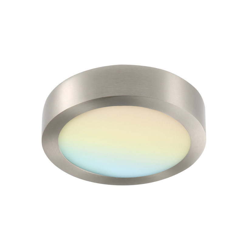 Plafonnier encastré à DEL 13 po, Nickel brossé